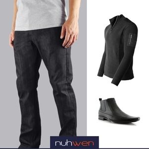 Men Outfit featuring Jean, Sweater and Boot!